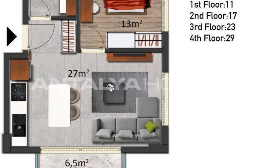 Seafront Apartments with Stylish and Useful Design in Alanya Kestel 25