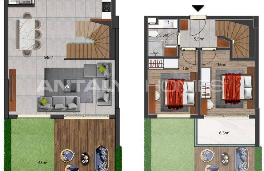 Seafront Apartments with Stylish and Useful Design in Alanya Kestel 27