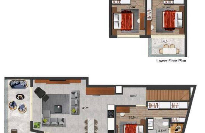 Seafront Apartments with Stylish and Useful Design in Alanya Kestel 28