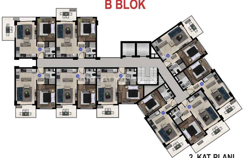 Alanya Oba'da Akıllı Ev Sistemlerine Sahip Lüks Daireler 46