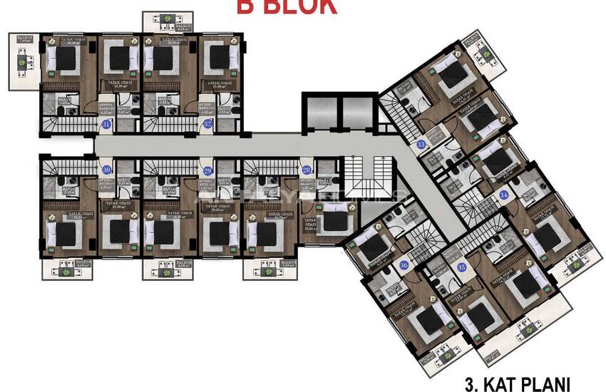 Appartements Avec Systèmes De Maison Intelligente À Alanya Oba 46