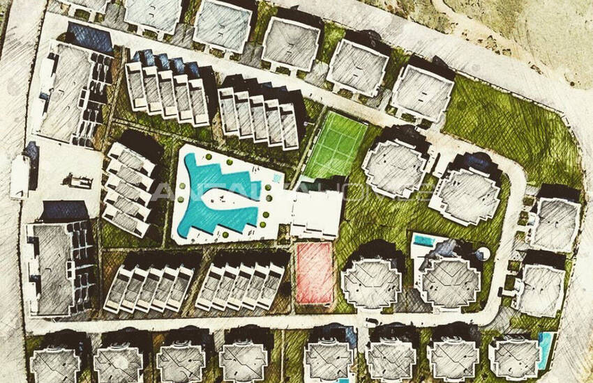 Antalya Döşemealtı'nda Geniş Bahçeli ve Yüksek Tavanlı Villalar 67