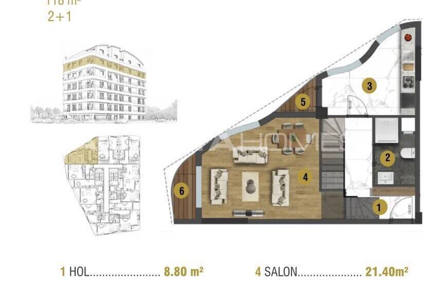 Investment Flats Close to All Main Points in Antalya Muratpasa 62