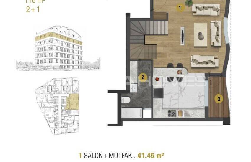 Investment Flats Close to All Main Points in Antalya Muratpasa 68