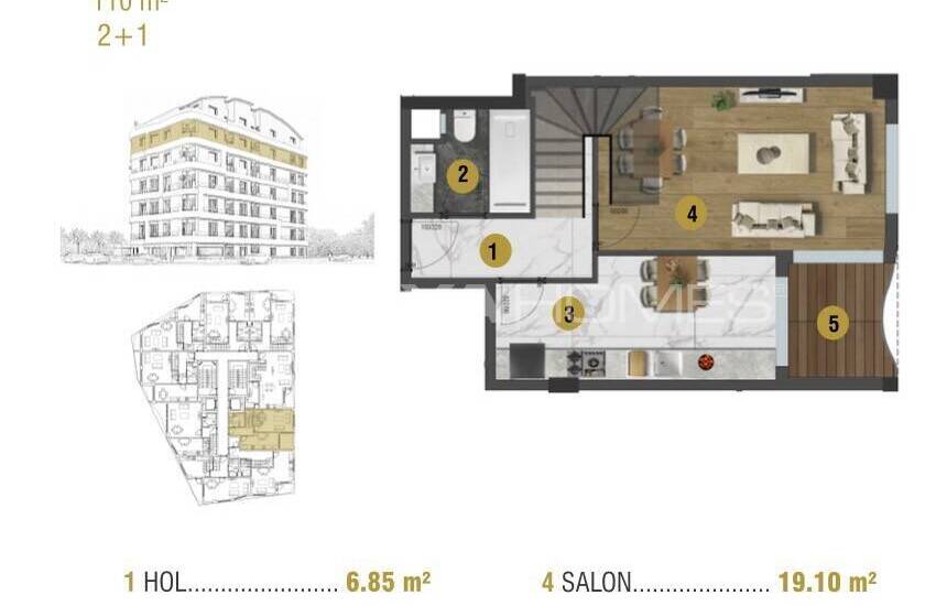 Investment Flats Close to All Main Points in Antalya Muratpasa 70