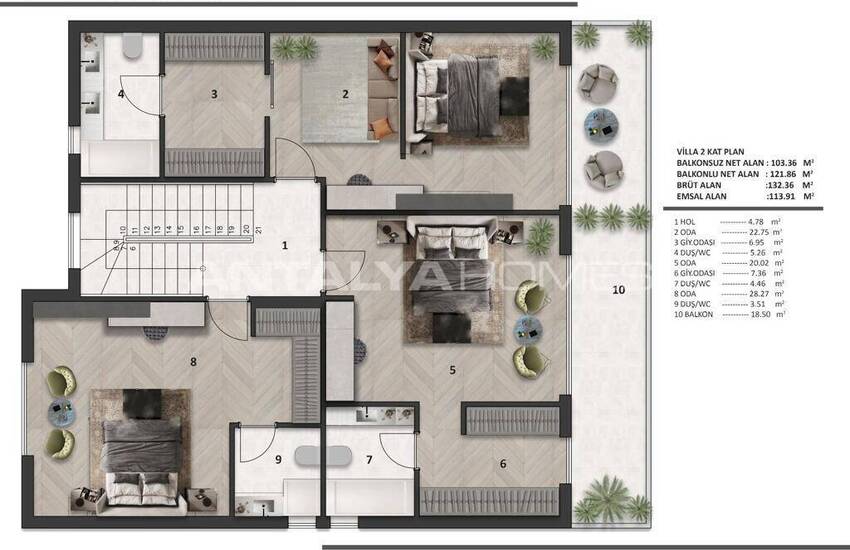 Vrijstaande Huizen Met Stijlvol Design In Antalya Muratpasa 54