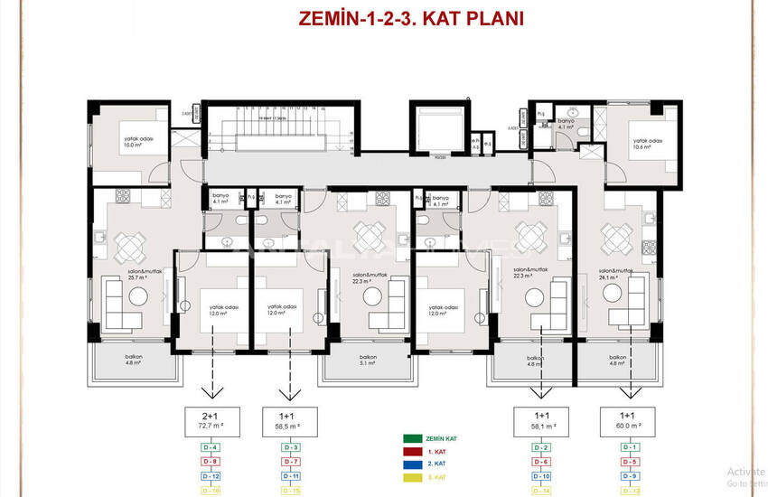 Appartements Spacieux En Complexe Avec Piscine Et Jardin À Alanya 17