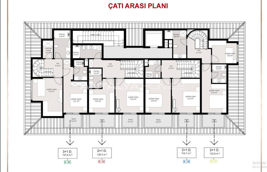 Appartements Spacieux En Complexe Avec Piscine Et Jardin À Alanya 16
