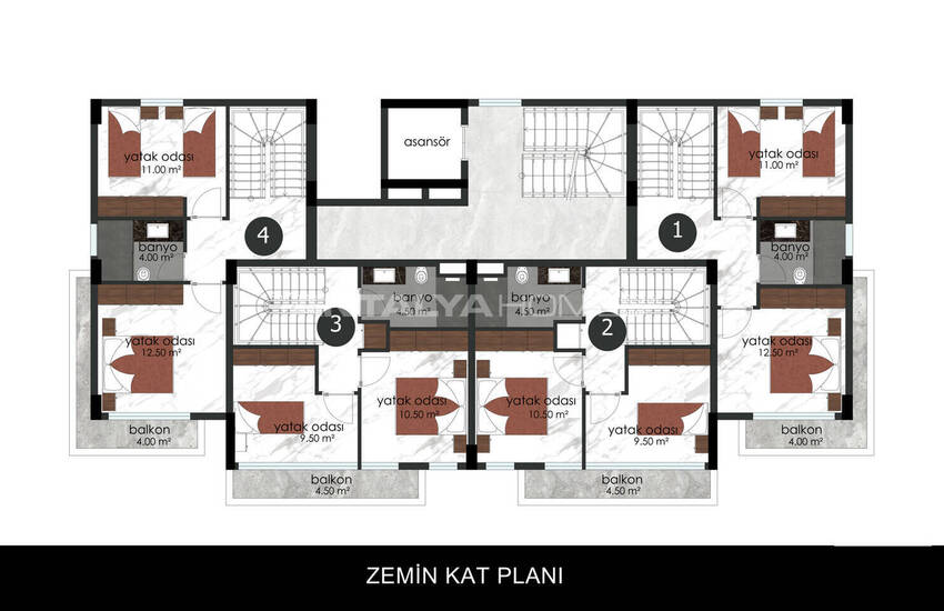 Duplex Lägenheter I Ett Komplex Nära Bekvämligheter I Alanya 31
