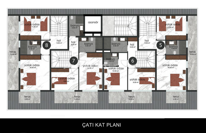 Duplex Lägenheter I Ett Komplex Nära Bekvämligheter I Alanya 29