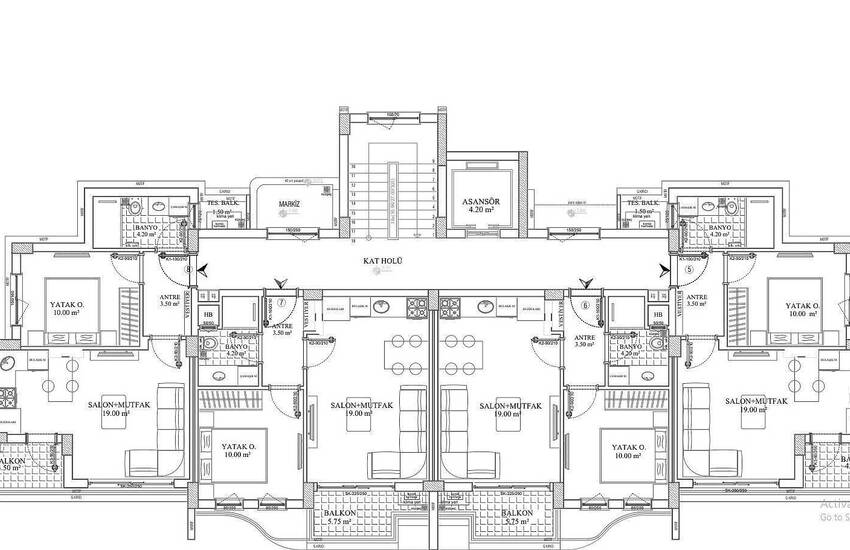 Aksu Altıntaş'ta Havuzlu Sitede 1 Odalı Daire 28