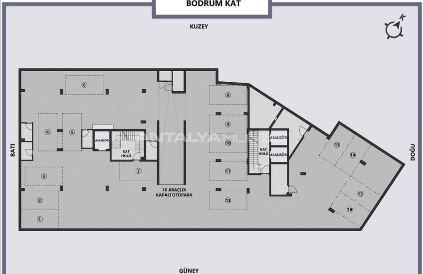 املاک 1 و 2 خوابه در موراتپاسا آنتالیا 16