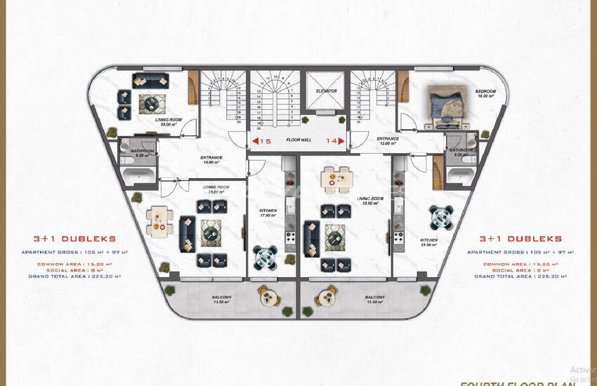 Стильные Апартаменты В Выгодном Месте В Алании 32