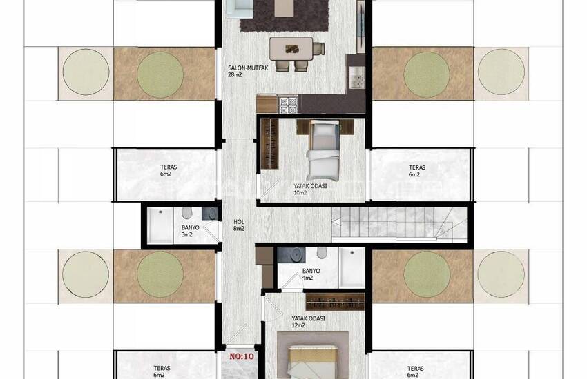 Immobilien In Einem Komplex Mit Reichhaltiger Ausstattung In Alanya 55