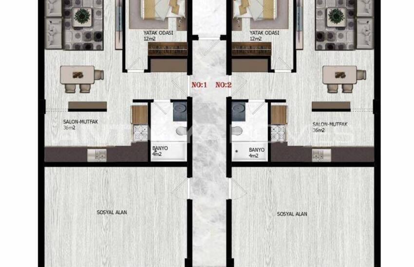 Immobilien In Einem Komplex Mit Reichhaltiger Ausstattung In Alanya 48