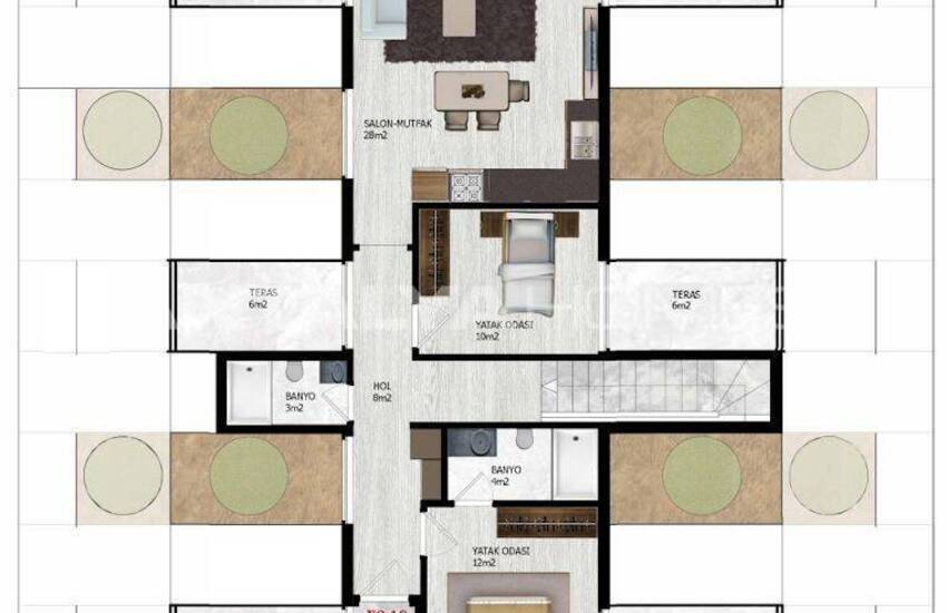 Immobilien In Einem Komplex Mit Reichhaltiger Ausstattung In Alanya 46