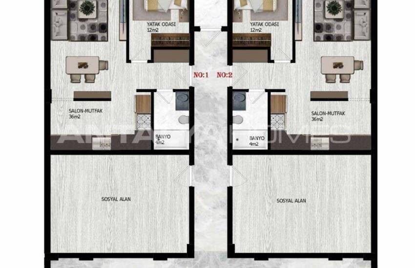Immobilien In Einem Komplex Mit Reichhaltiger Ausstattung In Alanya 45