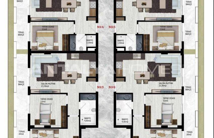 Immobilien In Einem Komplex Mit Reichhaltiger Ausstattung In Alanya 42