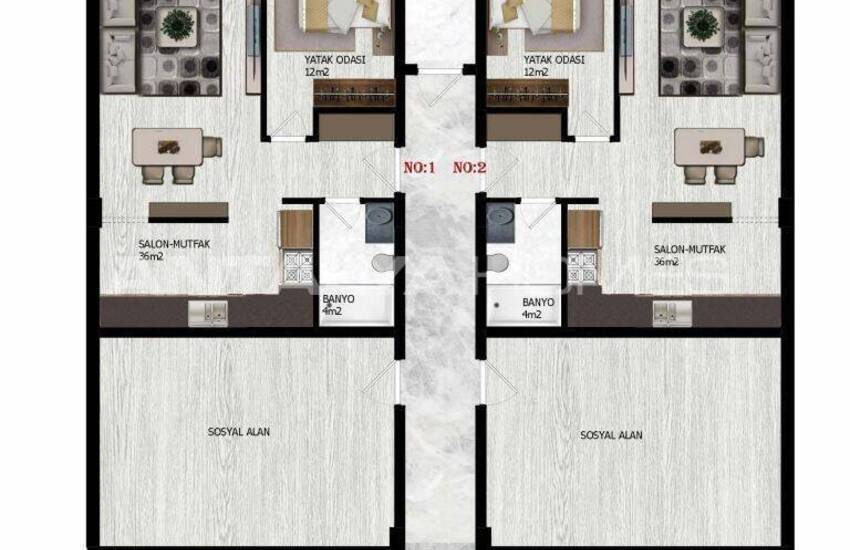 Immobilien In Einem Komplex Mit Reichhaltiger Ausstattung In Alanya 38