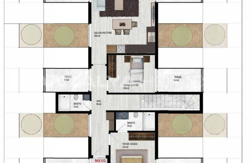 Immobilien In Einem Komplex Mit Reichhaltiger Ausstattung In Alanya 36