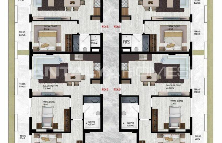 Immobilien In Einem Komplex Mit Reichhaltiger Ausstattung In Alanya 35