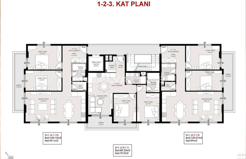 Appartements Près Des Commodités Sociales À Oba Alanya 20