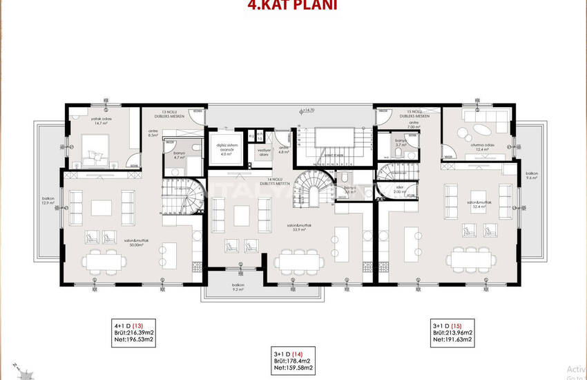 Appartements Près Des Commodités Sociales À Oba Alanya 19