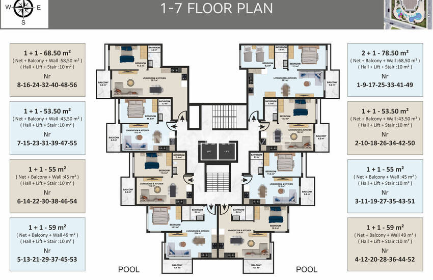 Chic Flats in a Complex with Swimming Pool in Oba Alanya 15