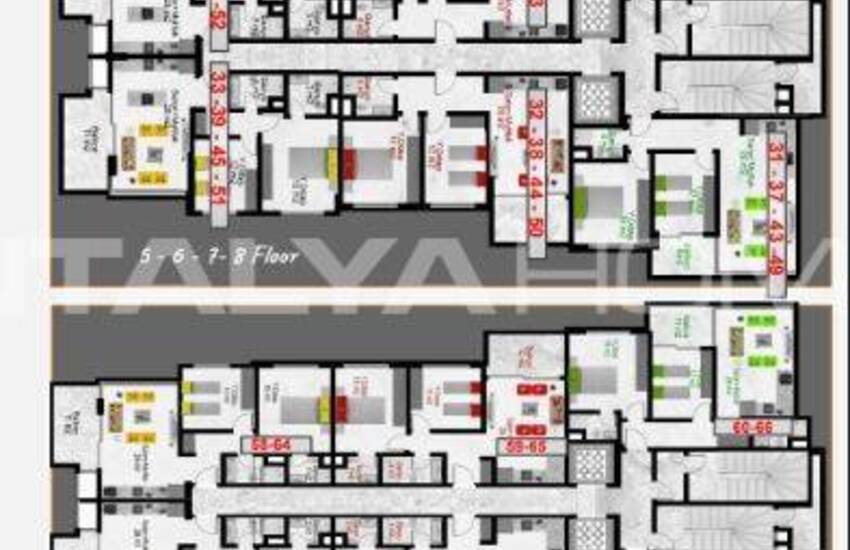 Lägenheter Vid Havet I Ett Komplex Med Rika Faciliteter I Alanya 28