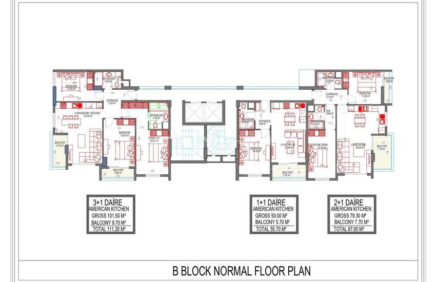 Properties in a Complex with Pool in Alanya Mahmutlar 28