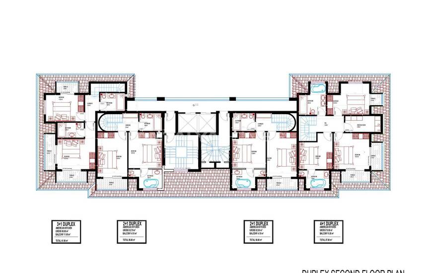 Properties in a Complex with Pool in Alanya Mahmutlar 25