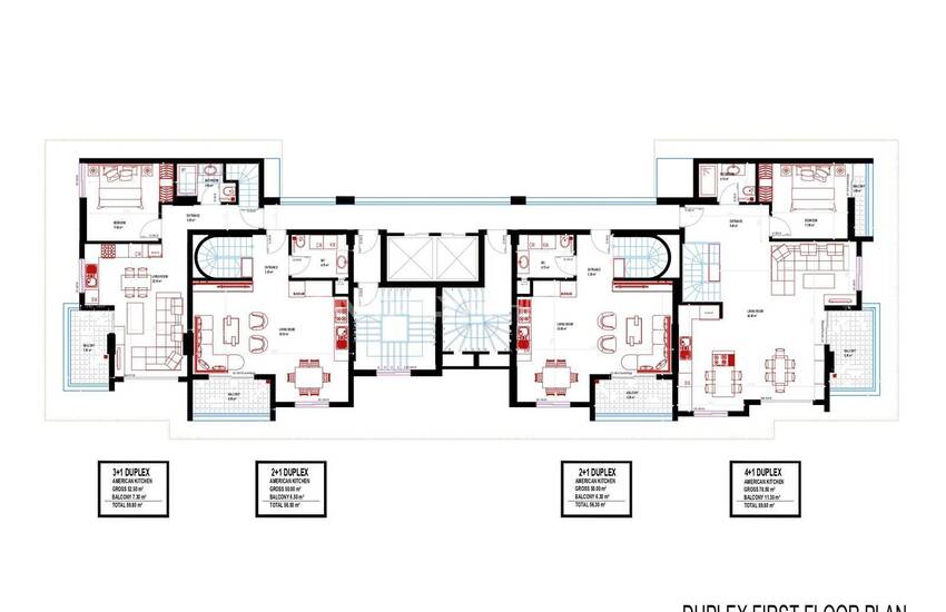 Properties in a Complex with Pool in Alanya Mahmutlar 26