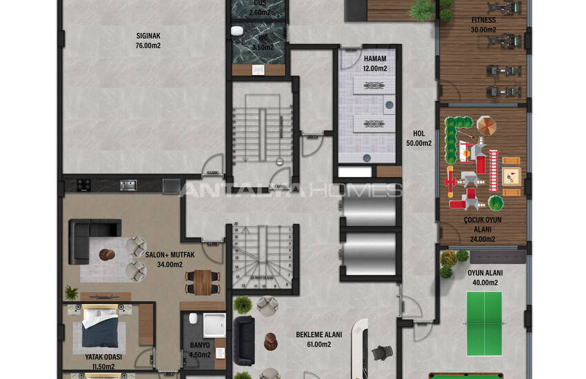 شقق في مجمع بالقرب من البحر في ألانيا 36