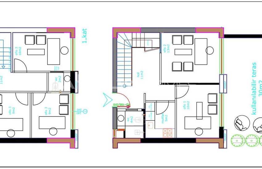 Stylish Offices in the 11-storey Sky Port Project in Kepez Antalya 16