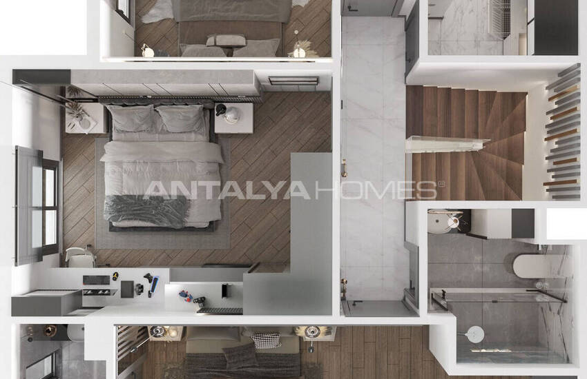 Villas Avec Piscines Privées Près De La Mer À Muratpaşa Antalya 71