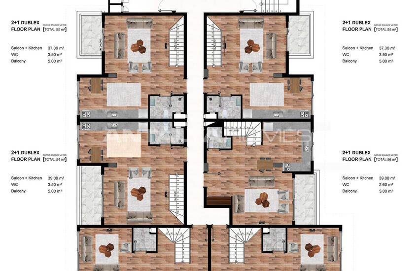 Alanya'da Sosyal Olanaklara Yakın Satılık Daireler 26