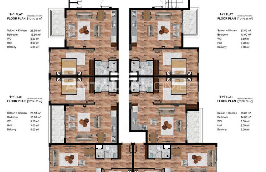 Alanya'da Sosyal Olanaklara Yakın Satılık Daireler 28