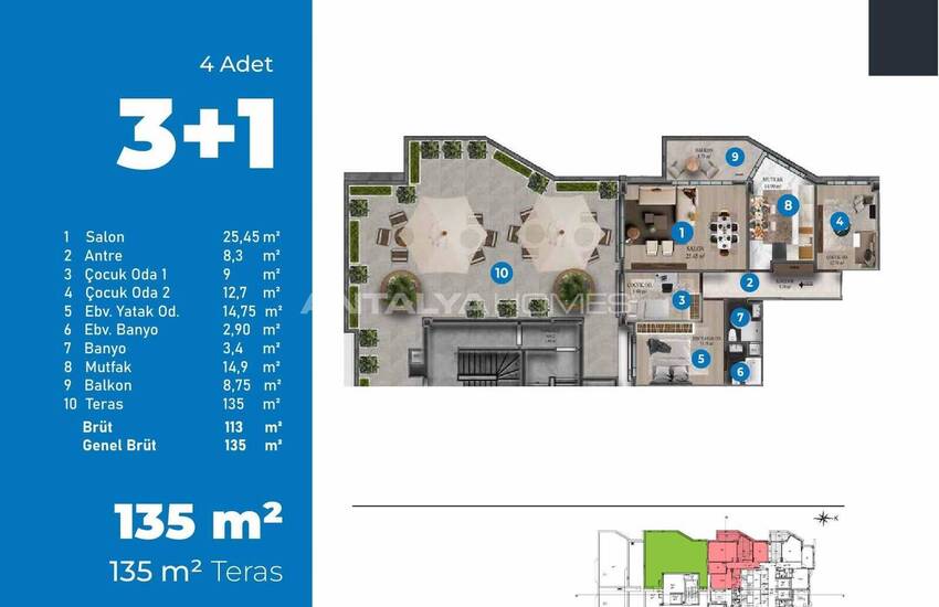 Snygga Fastigheter I Ett Komplex Med Pool I Kepez Antalya 56