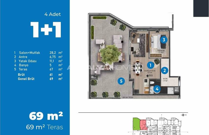 Snygga Fastigheter I Ett Komplex Med Pool I Kepez Antalya 52