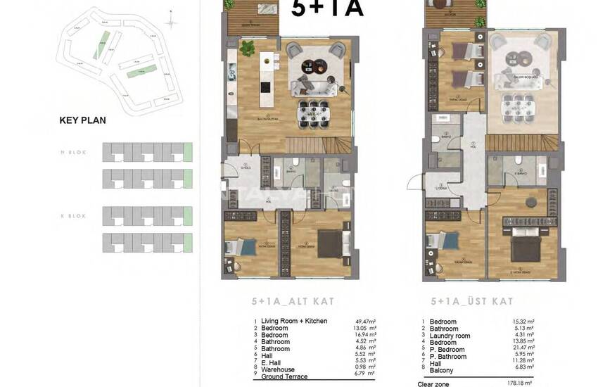 آپارتمان های سرمایه گذاری در یک پروژه جامع در آنتالیا آلتینتاس 35
