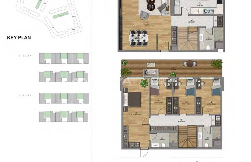 آپارتمان های سرمایه گذاری در یک پروژه جامع در آنتالیا آلتینتاس 36