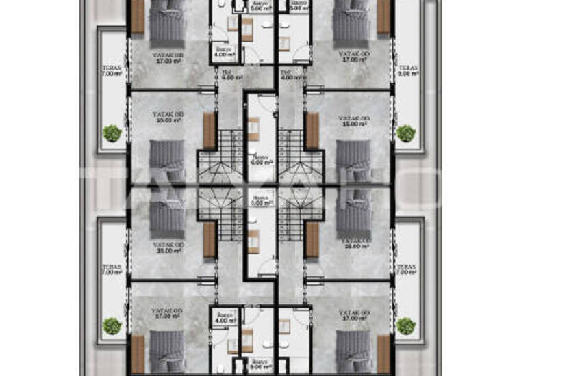 شقق في مجمع به حمام سباحة في وسط ألانيا 13