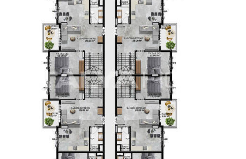 شقق في مجمع به حمام سباحة في وسط ألانيا 14