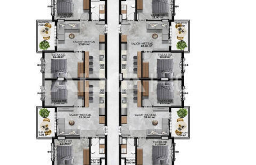 شقق في مجمع به حمام سباحة في وسط ألانيا 9