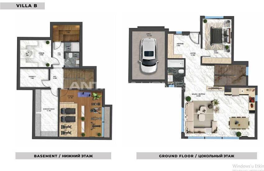 Sea and City-view House with Swimming Pool in Alanya 31