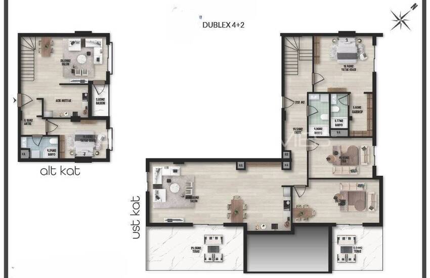 Flats in a Complex with Pool and Parking in Antalya Konyaalti 23