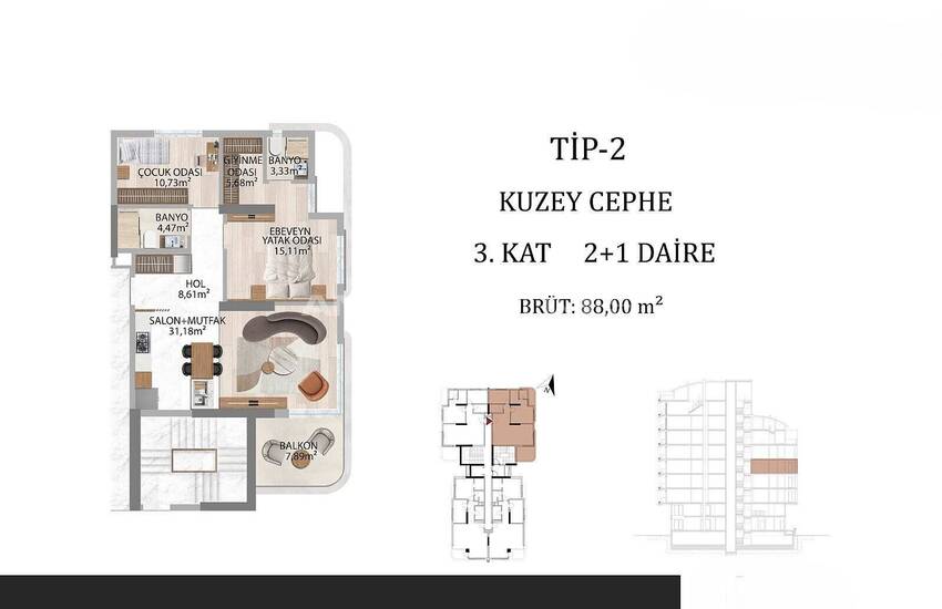 شقق بالتقسيط في بالما ريزيدنس بالقرب من شاطئ كونيالتي في أنطاليا 55