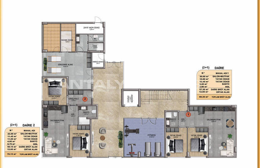 Appartements Avec Vue Sur La Ville Près Des Services À Alanya Antalya 26