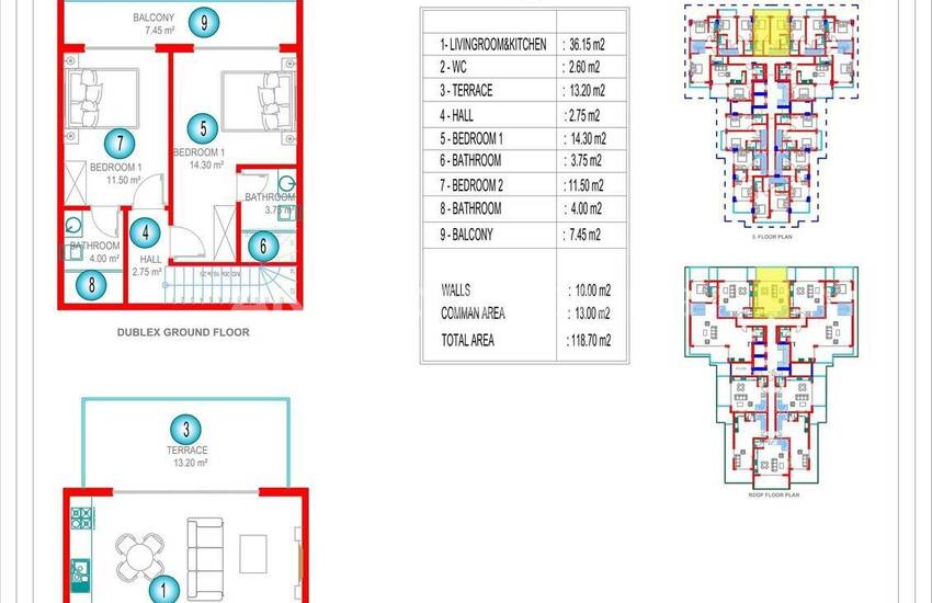 Elegant Apartments in a Hotel Concept Project in Alanya Oba 35