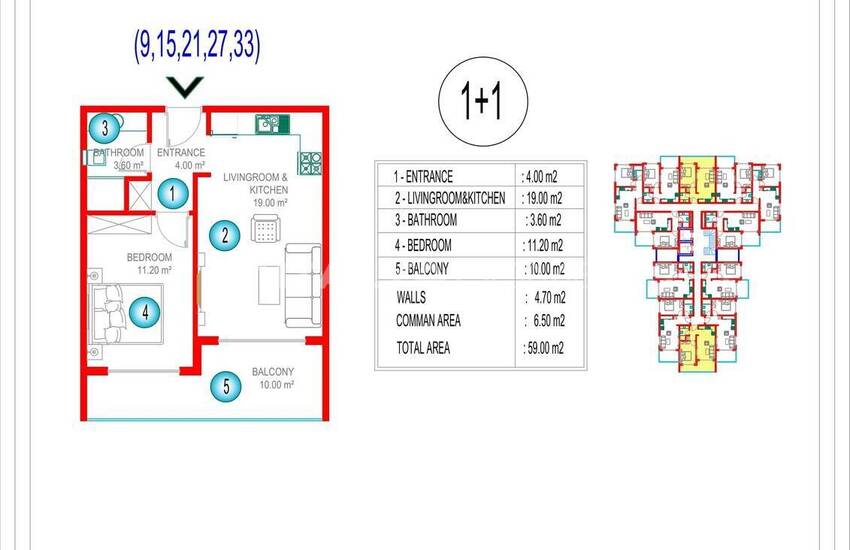 Elegant Apartments in a Hotel Concept Project in Alanya Oba 46